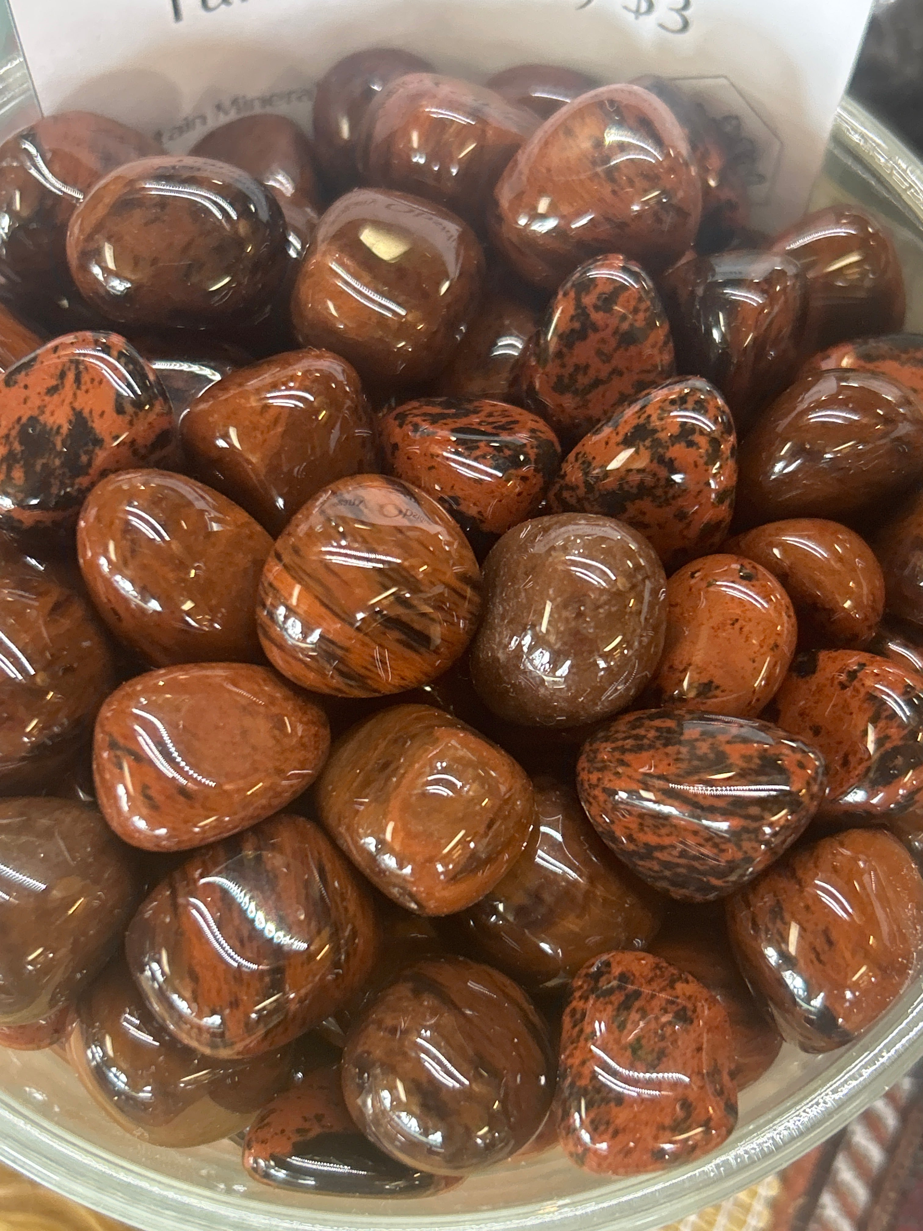 Mahogany Obsidian Tumbles (Small) Mountain Mineral Market