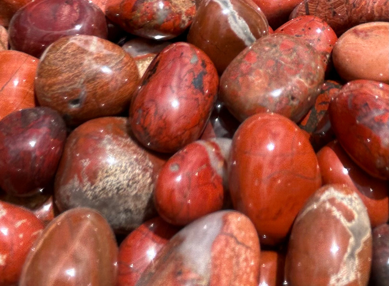 Red Poppy Jasper Tumbles Mountain Mineral Market