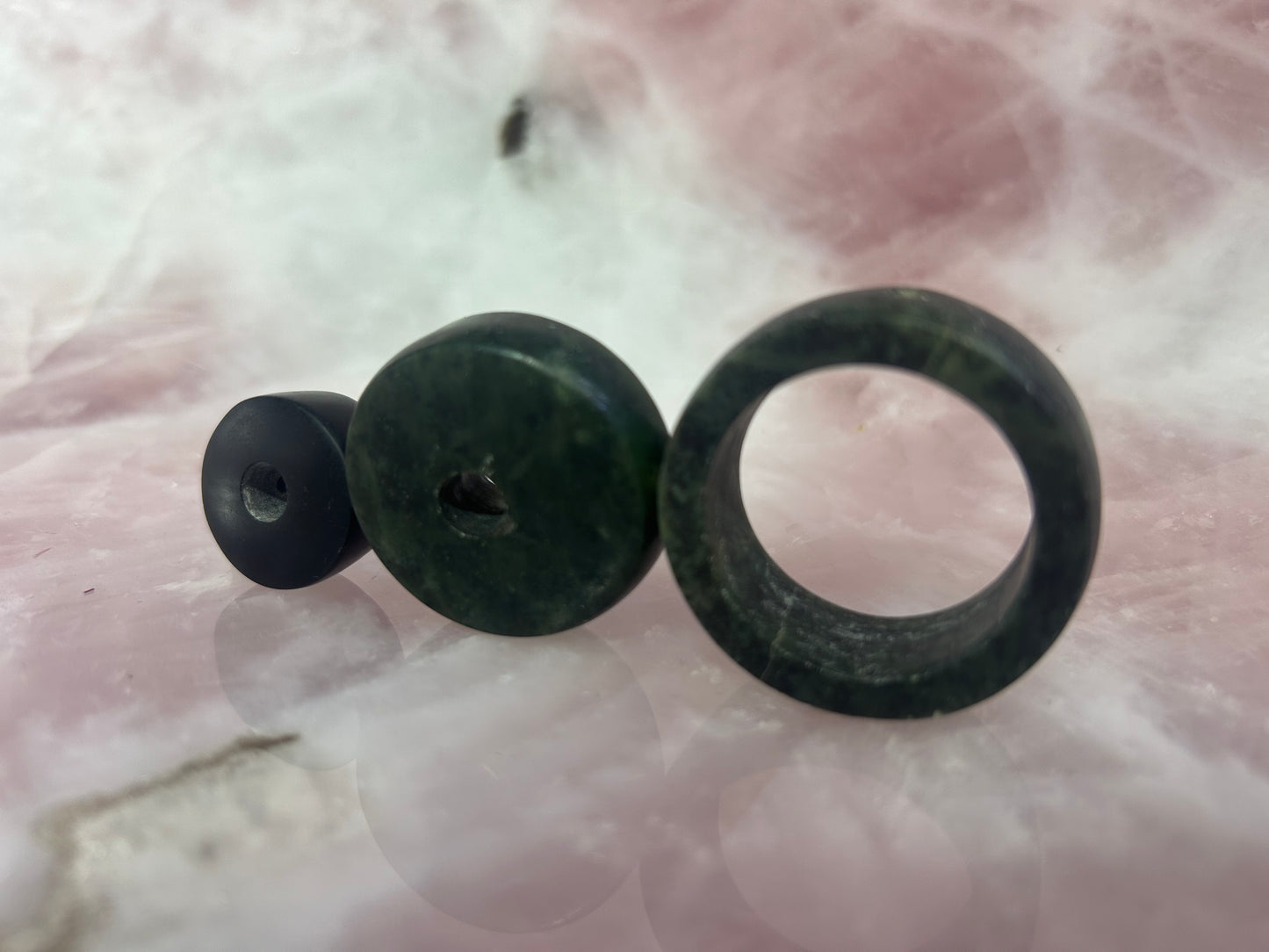 Jade Drilled Rounds and Rings