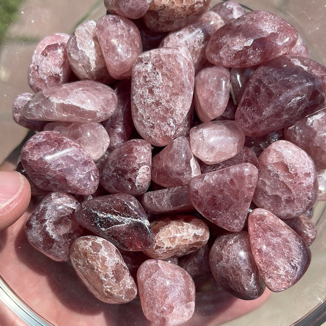Strawberry Quartz Tumbled Stone Mountain Mineral Market