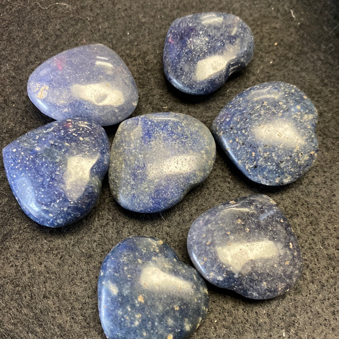 Dumorterite Hearts Small Mountain Mineral Market