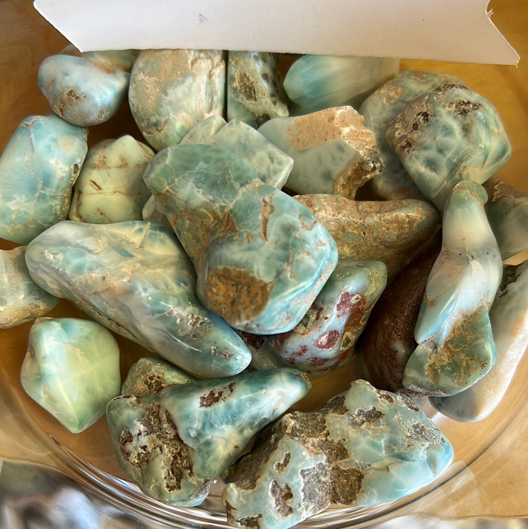 Larimar tumble stones MMM