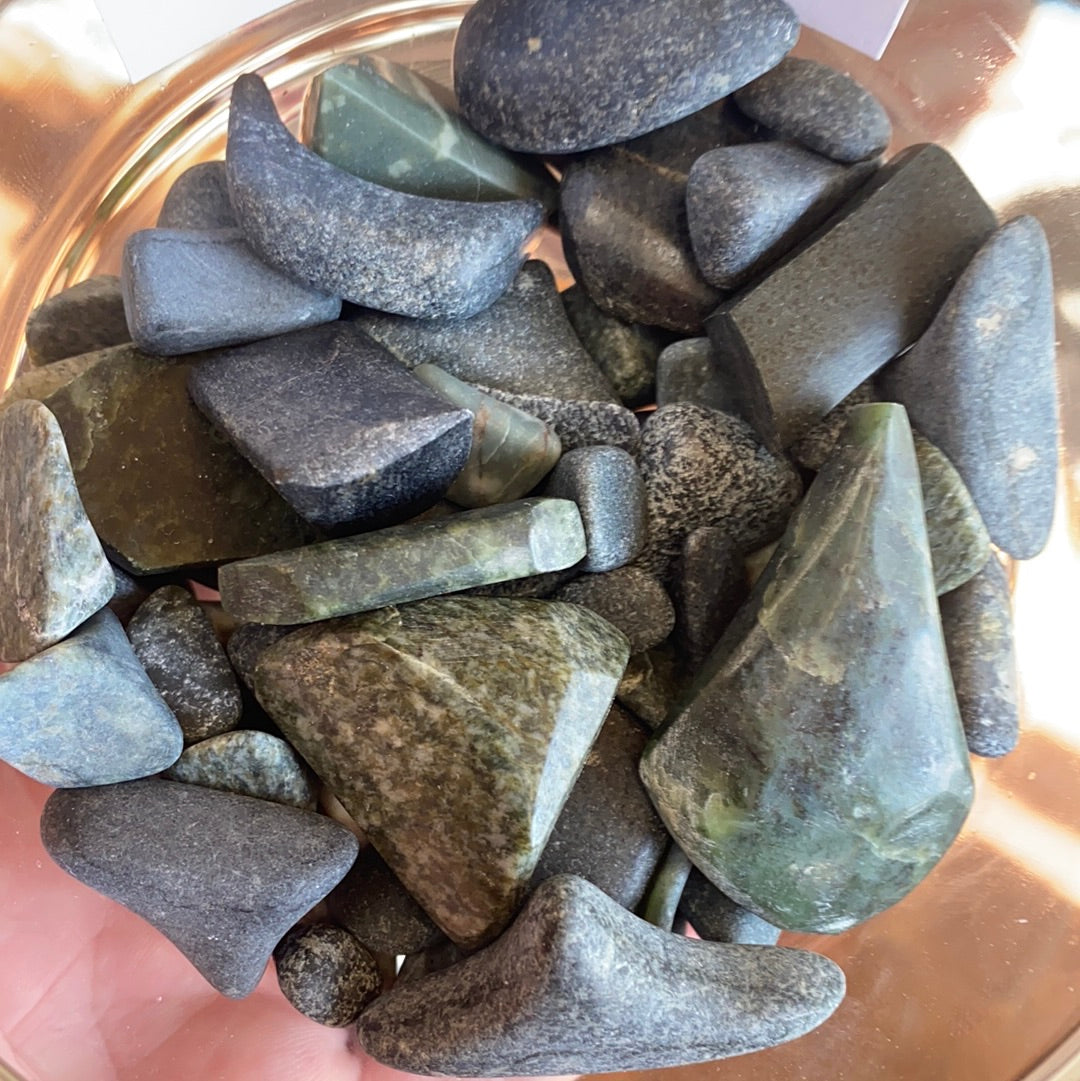 Black Jade Tumble Stones Mountain Mineral Market