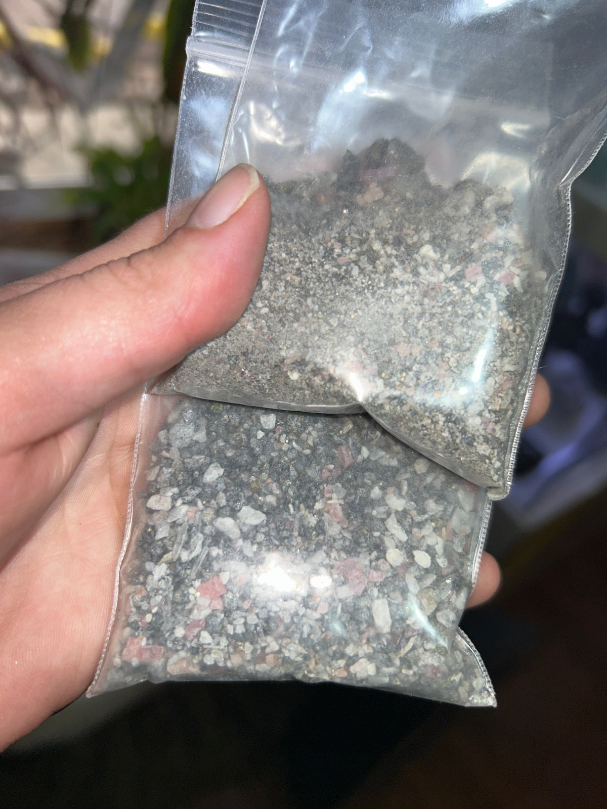Colorado Rhodochrosite Chip Bag Mountain Mineral Market