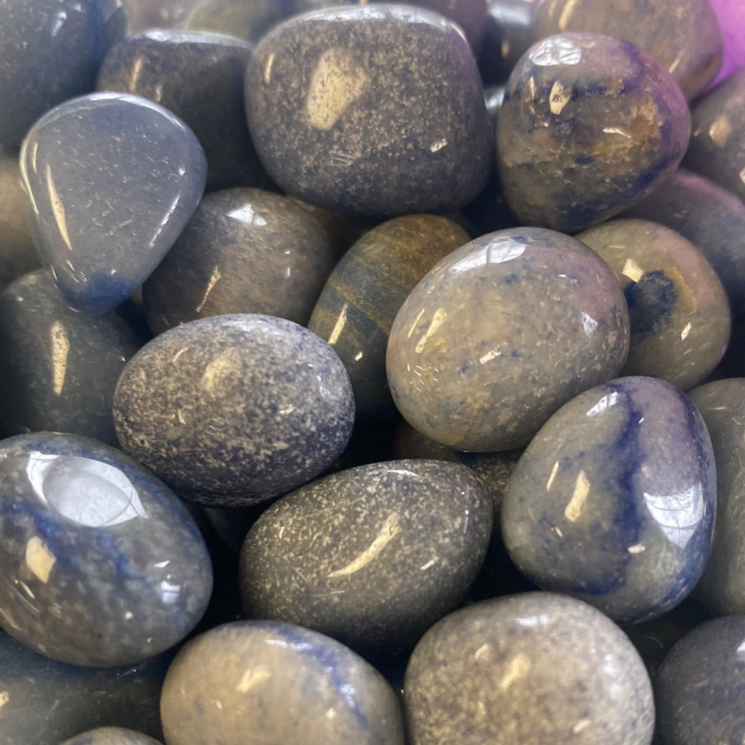 Blue Quartz Tumble Mountain Mineral Market