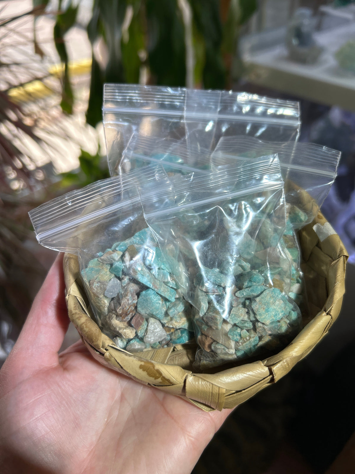 Amazonite Chip Bag Mountain Mineral Market