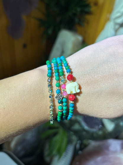 Multi-Way Stretchy Stone Necklace/Bracelet/Anklet