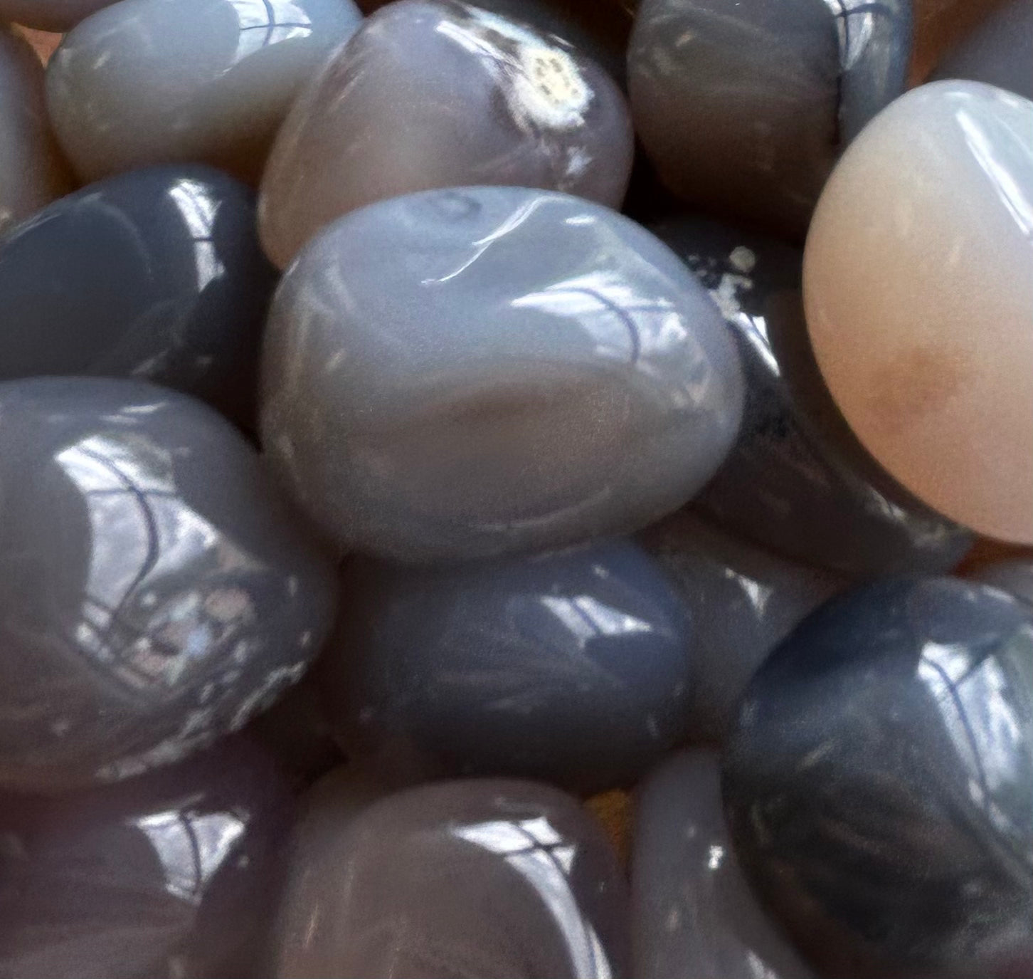 Blue Agate Tumbles Large Mountain Mineral Market