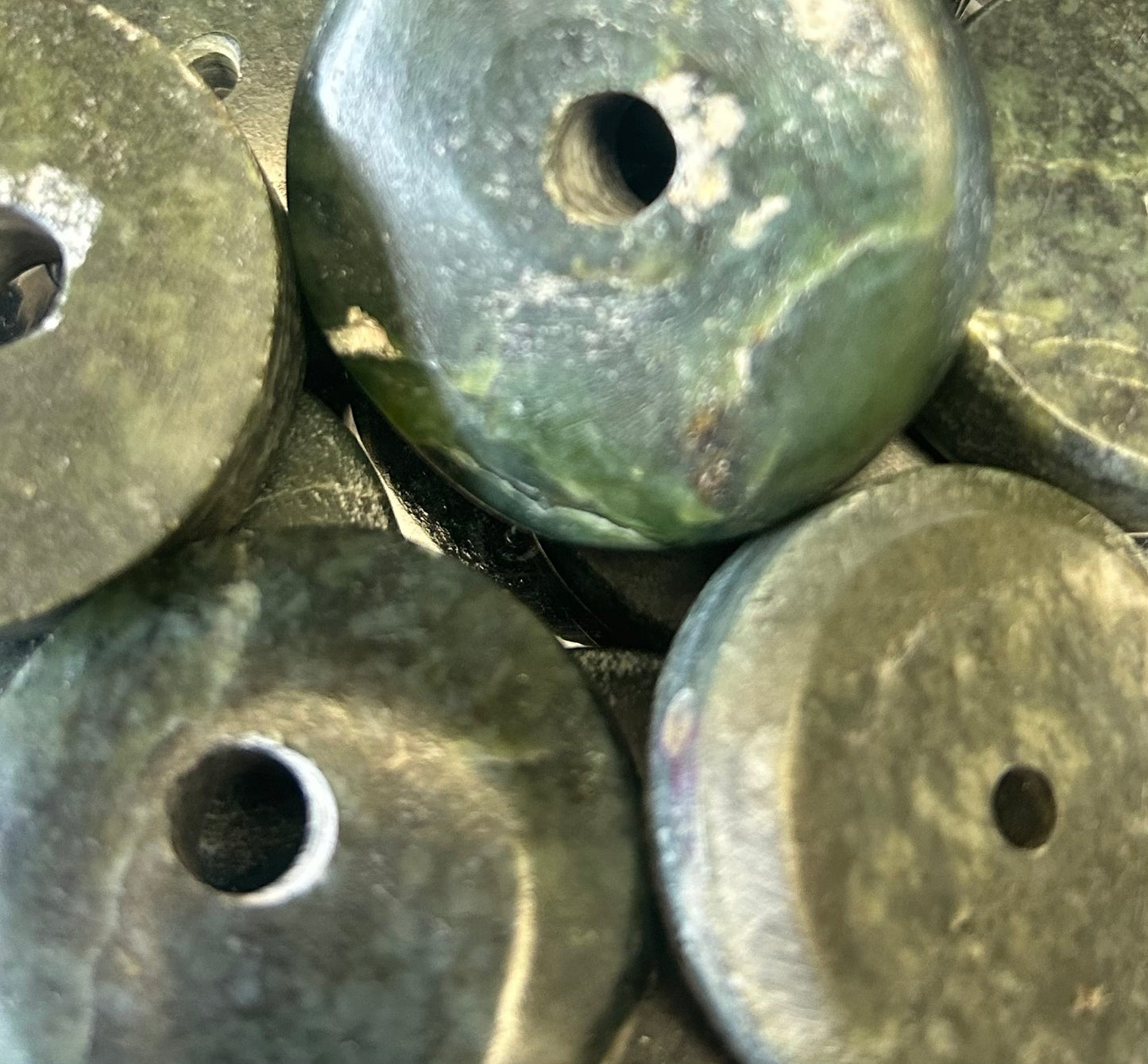 Jade Drilled Rounds and Rings