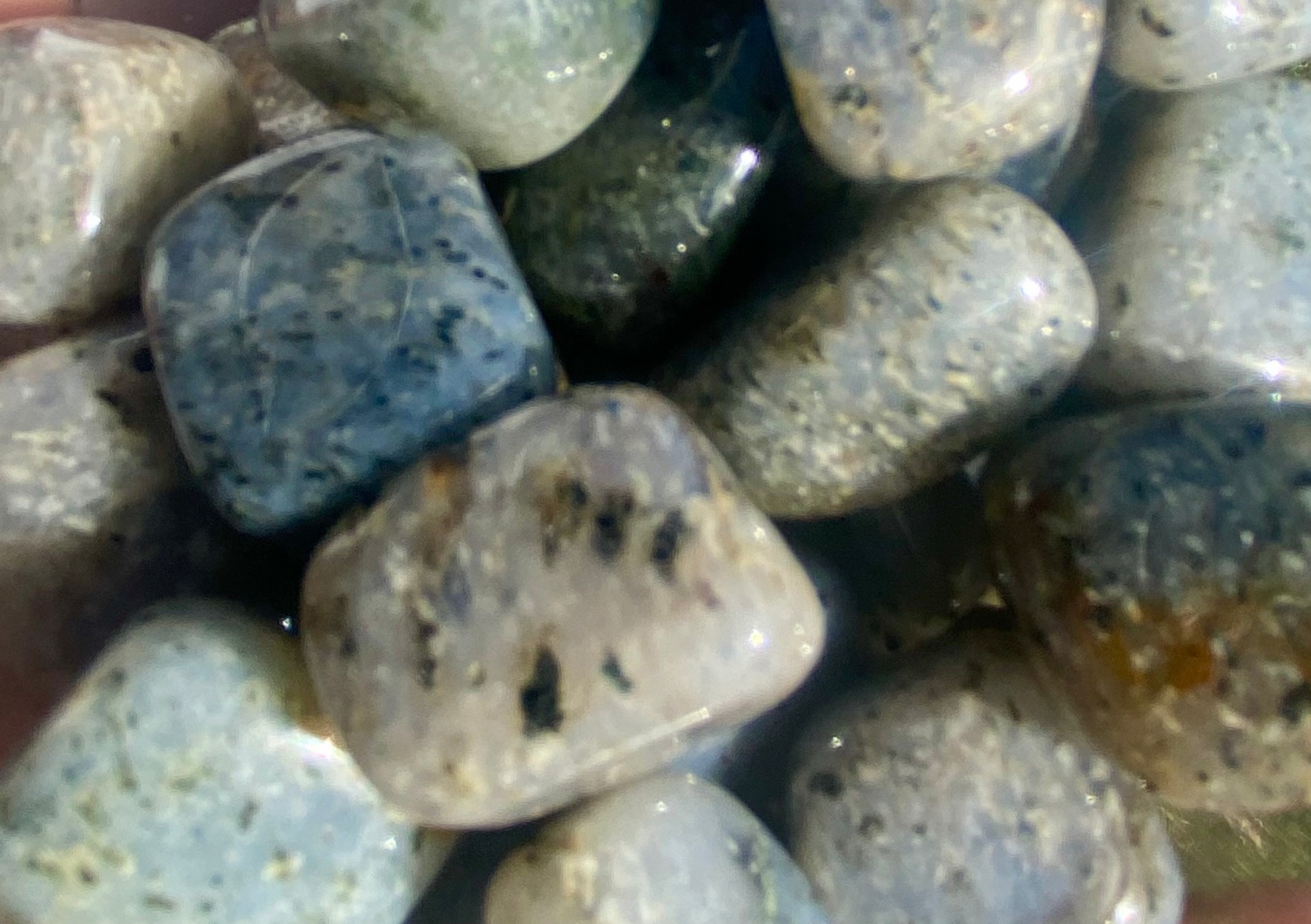 Blue Spotted Quartz Mountain Mineral Market