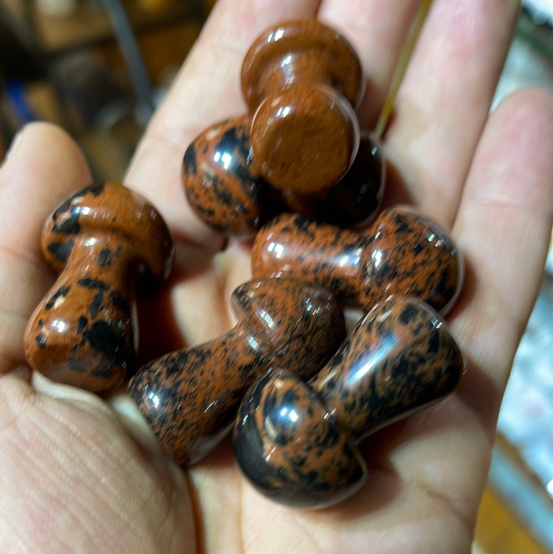 Mahogany Obsidian Mushrooms 1.5 inch Mountain Mineral Market