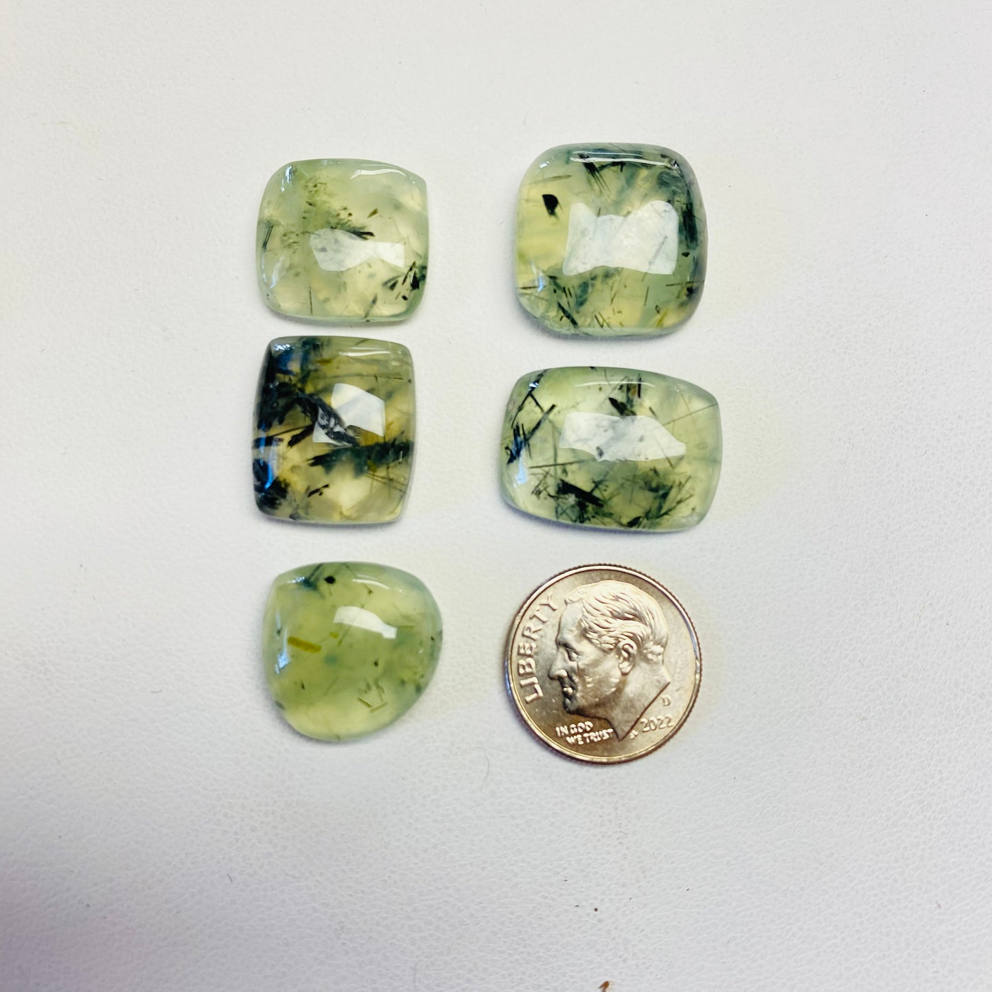 Prehnite with Epidote Cabochons Mountain Mineral Market