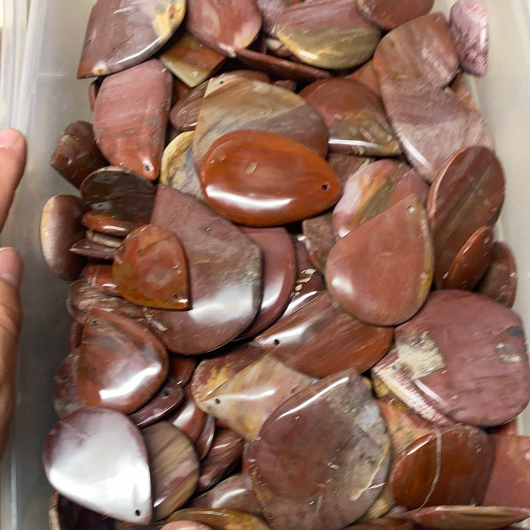 Petrified Wood Cabs Drilled MMM